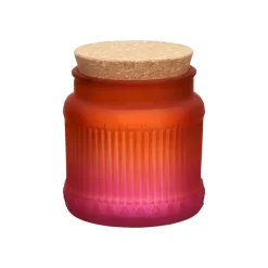 Vela de vidrio con degrade pomelo